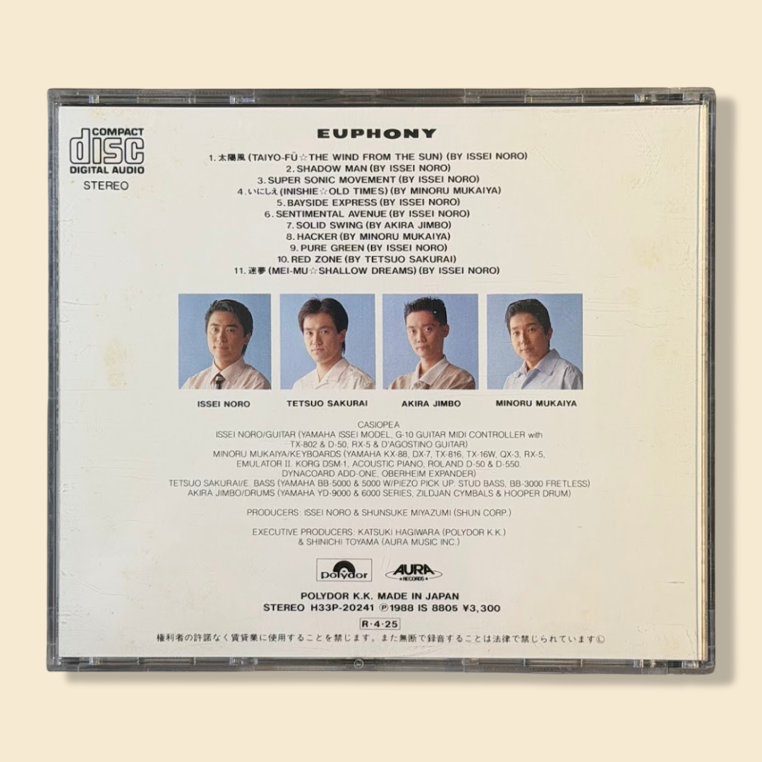 CASIOPEA - Euphony CD (1988 Polydor – H33P-20241)
