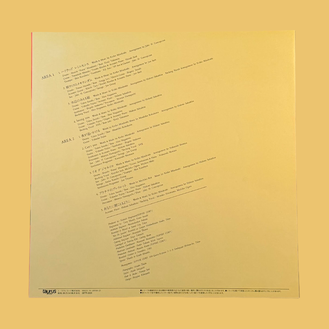 KEIKO MIZUKOSHI - Ten Vinyl Record LP (1983)