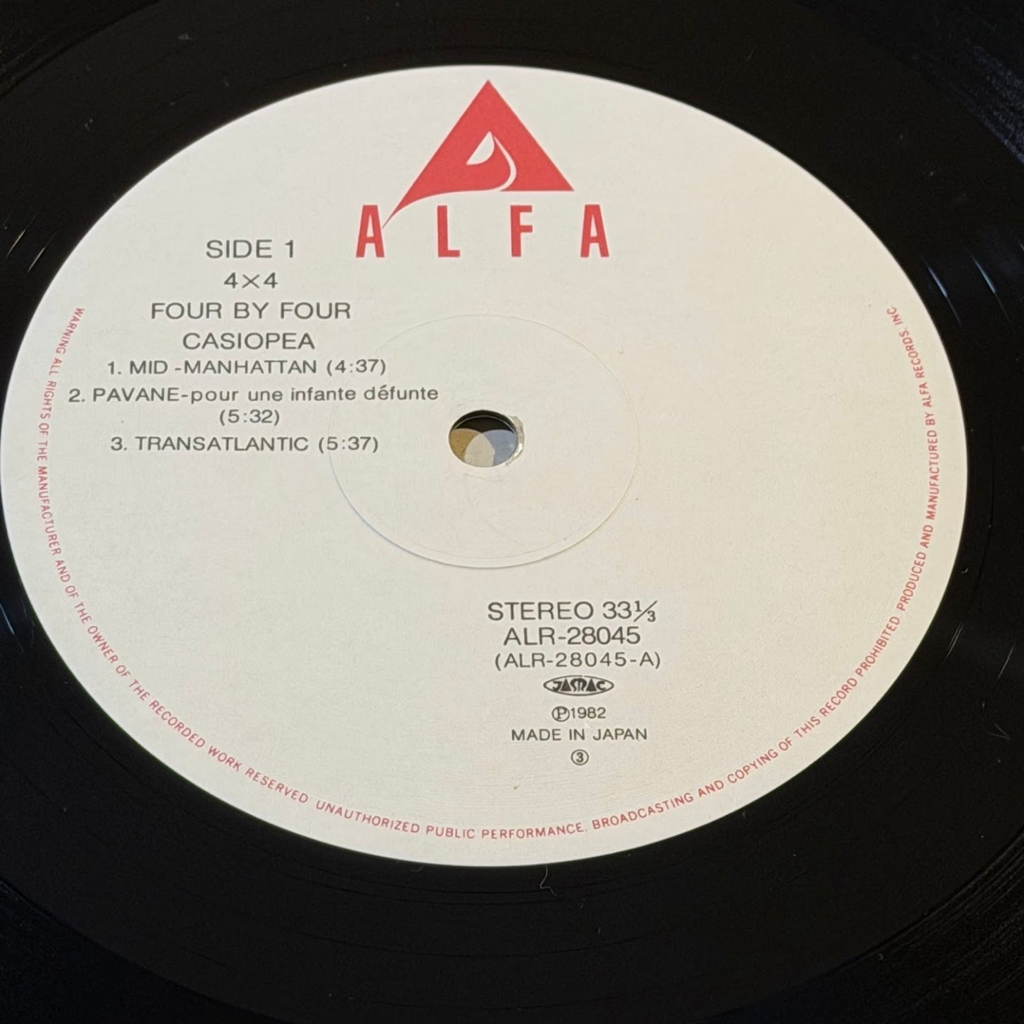 CASIOPEA – 4×4 Four by Four Vinyl Record LP (1982)