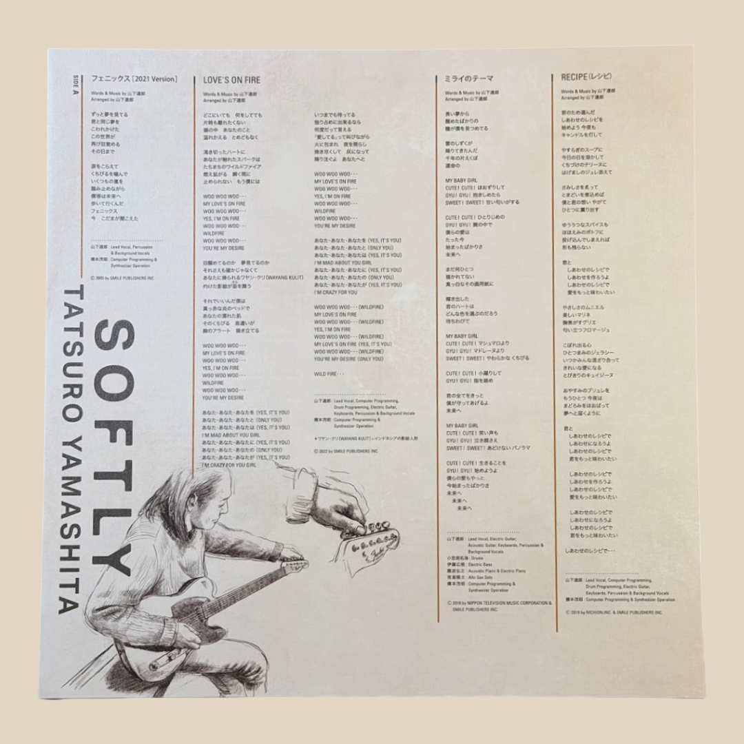 TATSURO YAMASHITA - Softly Vinyl Record 2LP 180g (2022)