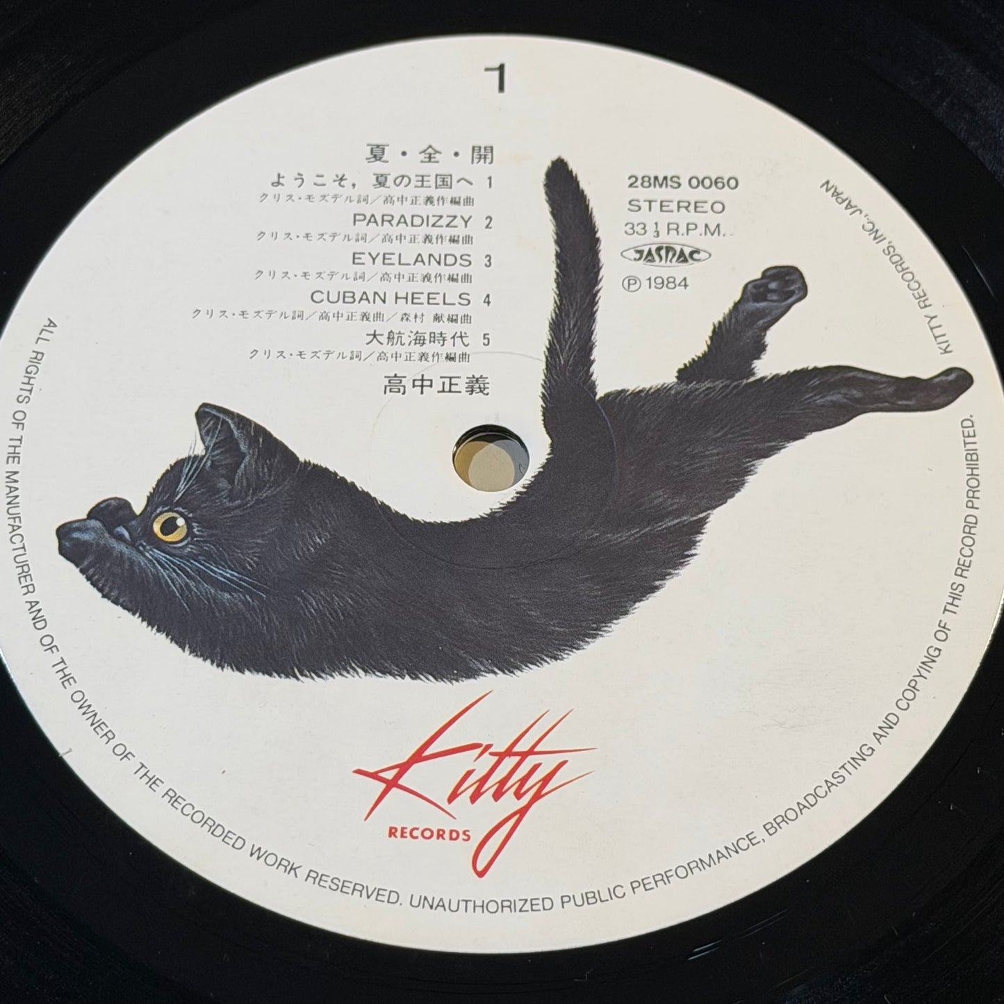 MASAYOSHI TAKANAKA - Summer Full Open (夏・全・開) Vinyl Record LP (1984)
