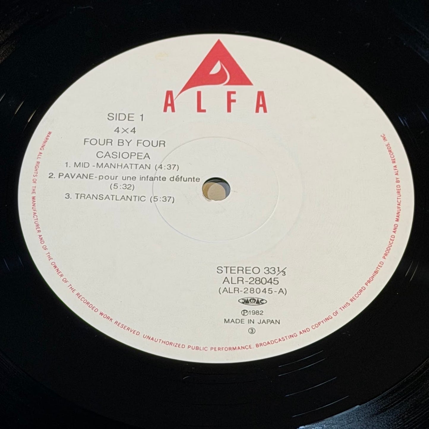 CASIOPEA – 4×4 Four by Four Vinyl Record LP (1982)