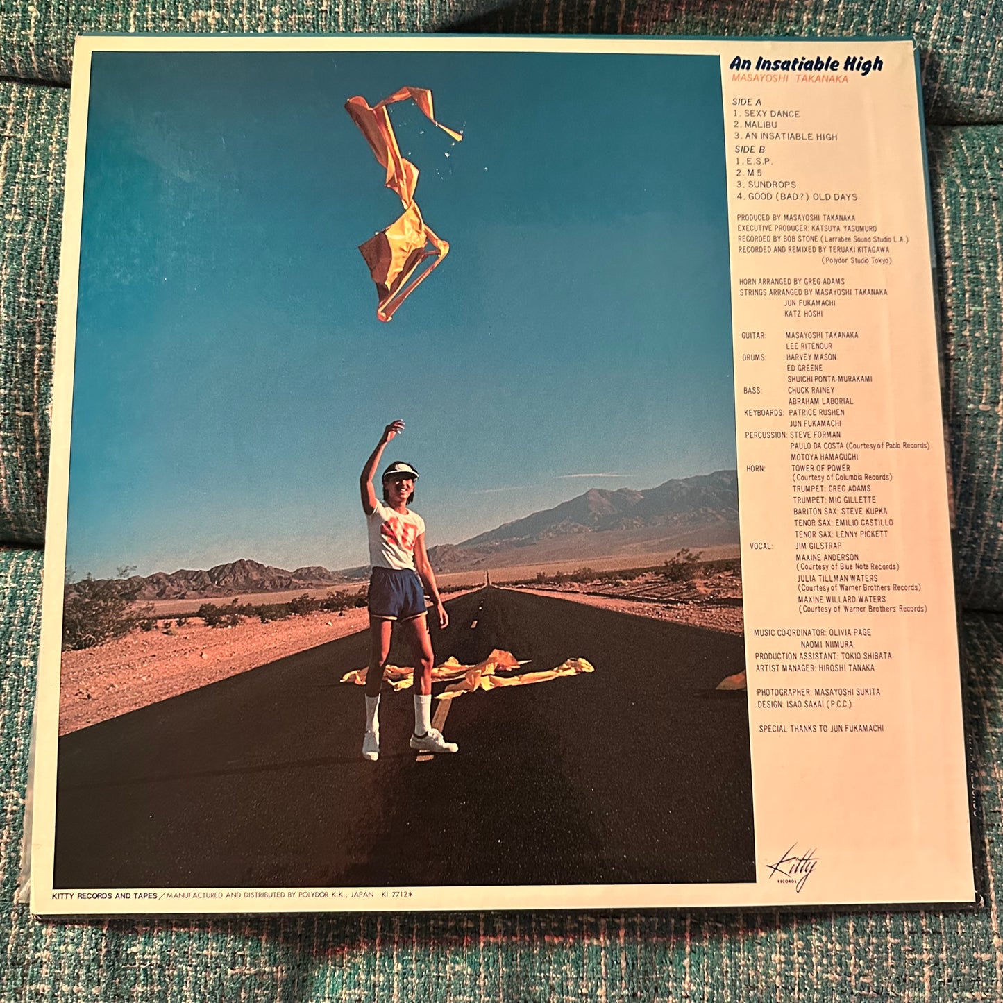 MASAYOSHI TAKANAKA - An Insatiable High Vinyl Record LP with Poster