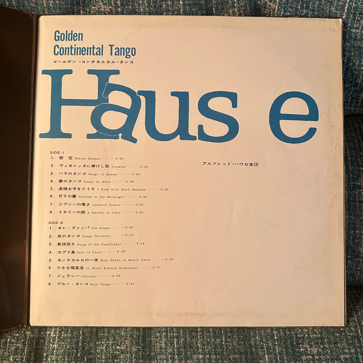 ALFRED HAUSE AND HIS TANGO ORCHESTRA - Golden Continental Tango 2LP (Japanese Import)