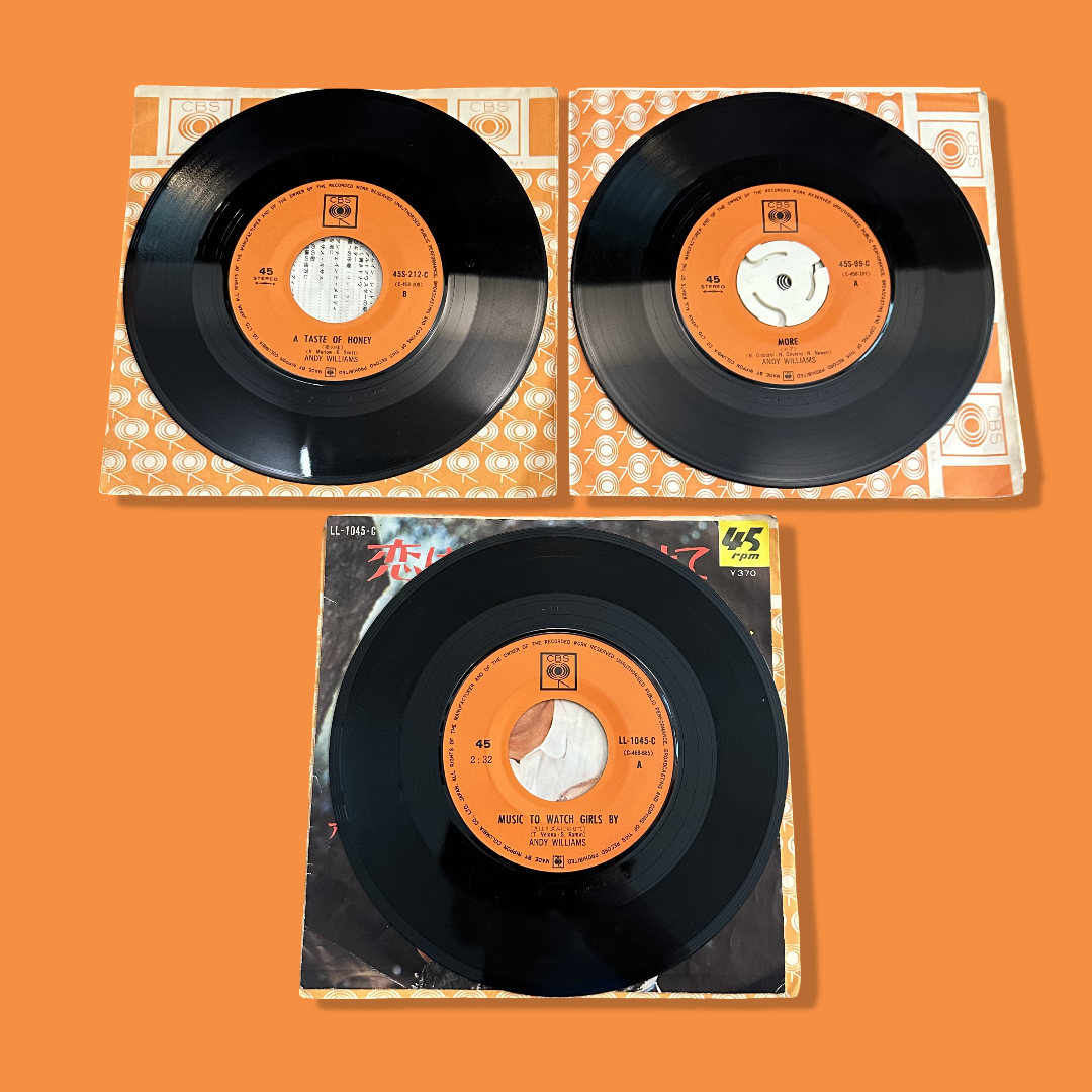 ANDY WILLIAMS - Japanese Import 45 RPM Discography Set