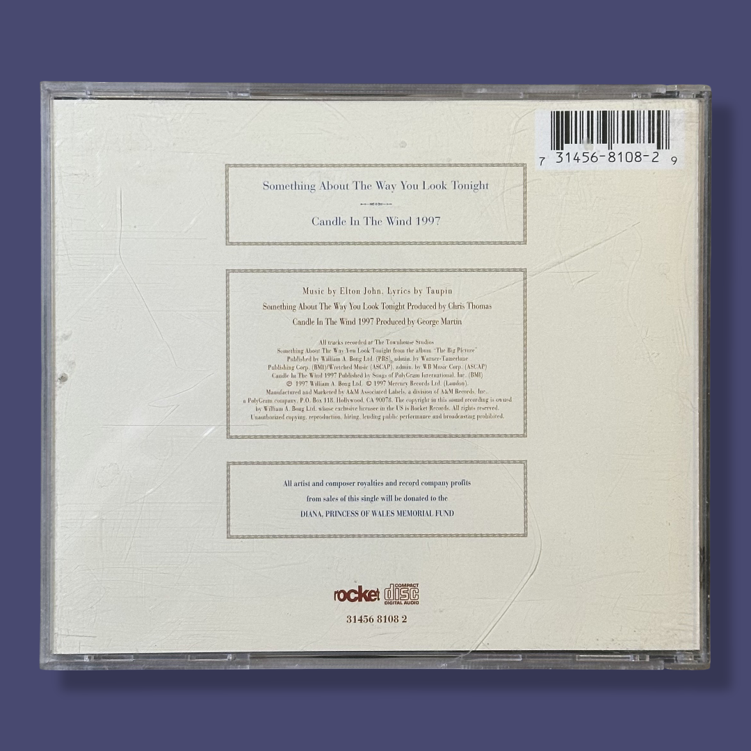 ELTON JOHN – Something About The Way You Look Tonight, Candle in the Wind 1997 CD